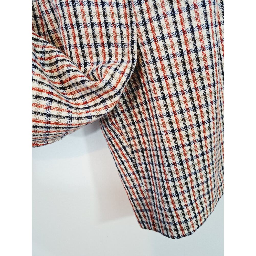 Toby Vintage Women's Cream Red Black Tweed Shorts High Rise Size 6 - Picture 5 of 8